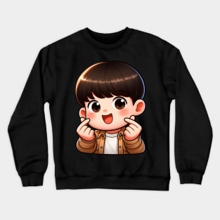 Cool Guy Korean Finger Hearts Kpop Crewneck Sweatshirt